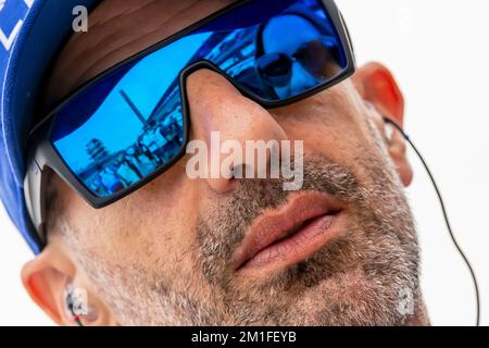 ALEX PALOU (10) aus Barcelona, Spanien, qualifiziert sich für die Indianapolis 500 auf dem Indianapolis Motor Speedway in Indianapolis, Indiana, USA. Stockfoto