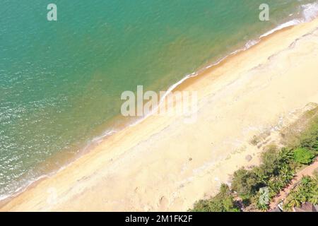 Blick auf den Strand in der Nähe von Bekal Fort, Kasaragod District, Kerala, Indien Stockfoto