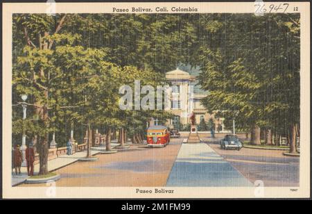 Paseo Bolivar, Cali, Kolumbien , Streets, Tichnor Brothers Collection, Postkarten der Vereinigten Staaten Stockfoto