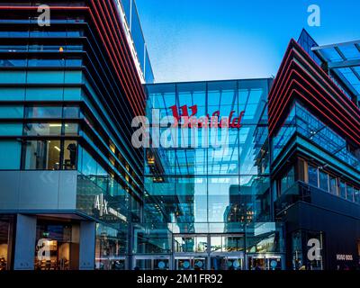Westfield Stratford City Shopping Centre auf dem olympischen Park Website in East London. Eröffnet 2011. Stockfoto