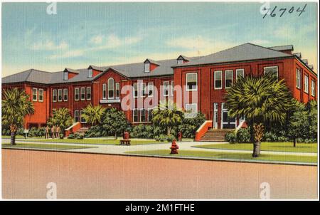 Post Exchange, Marine Corps Recruit Depot, Parris Island, S.C., Militäreinrichtungen, Tichnor Brothers Collection, Postkarten der Vereinigten Staaten Stockfoto