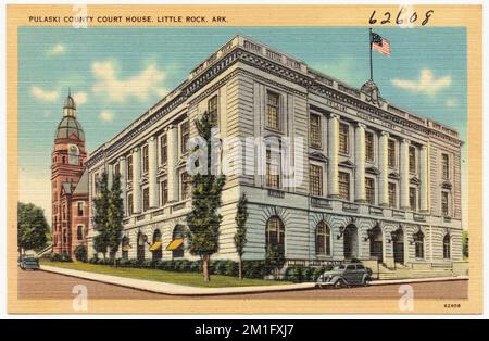 Gerichtsgebäude von Pulaski County, Little Rock, Arche. , Regierungseinrichtungen, Tichnor Brothers Collection, Postkarten der Vereinigten Staaten Stockfoto