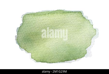 Grüner abstrakter handgemalter Hintergrund in Aquarellfarben Stockfoto