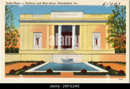 Rodin Museum, Parkway und 22. Street, Philadelphia, Pa , Galerien und Museen, Tichnor Brothers Collection, Postkarten der Vereinigten Staaten Stockfoto