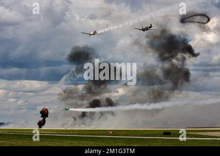 Pearl Harbor Attack Nachstellung am 7 1941. Dezember Stockfoto