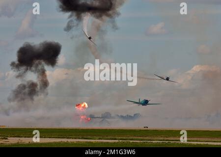 Pearl Harbor Attack Nachstellung am 7 1941. Dezember Stockfoto