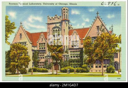 Ryerson Physical Laboratory, University of Chicago, Illinois, Universitäten und Hochschulen, Tichnor Brothers Collection, Postkarten der Vereinigten Staaten Stockfoto