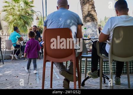 Ein klassisches Café in Marokko Stockfoto