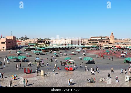 Marrakesch, Koutoubia Moschee und Minarett Stockfoto