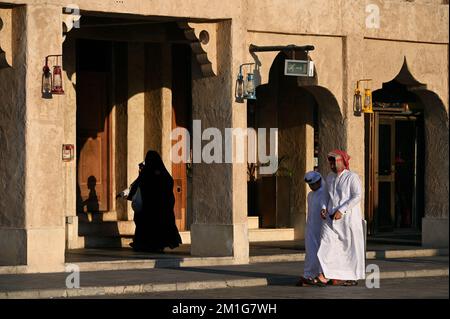 Eindrücke vom traditionellen Markt Souk Waqif in Doha Stockfoto