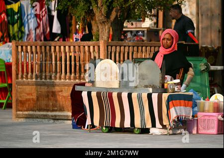 Eindrücke vom traditionellen Markt Souk Waqif in Doha Stockfoto