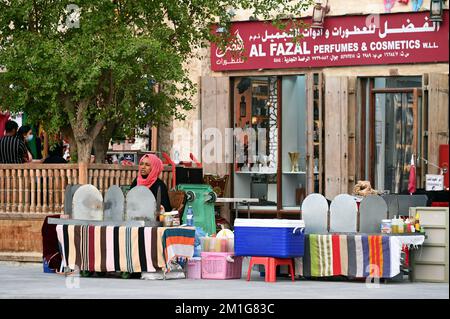 Eindrücke vom traditionellen Markt Souk Waqif in Doha Stockfoto