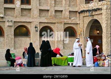 Eindrücke vom traditionellen Markt Souk Waqif in Doha Stockfoto