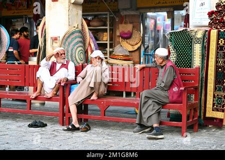 Eindrücke vom traditionellen Markt Souk Waqif in Doha Stockfoto