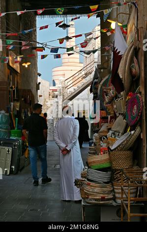 Eindrücke vom traditionellen Markt Souk Waqif in Doha Stockfoto