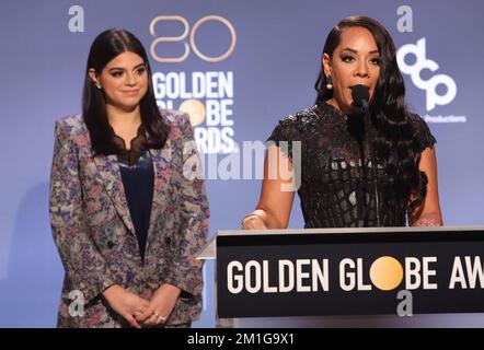 12. Dezember 2022 - Beverly Hills, Kalifornien - Helen Hoehne, 80. jährliche Nominierungen für die Golden Globe Awards im Beverly Hilton in Beverly Hills. Foto: AdMediaBEVERLY HILLS, CA - 12. DEZEMBER: Mayan Lopez, Selenis Leyva, bei den 80. Annual Golden Globe Awards Nominierungen im Beverly Hiltons in Beverly Hills, Kalifornien am 12. Dezember 2022. Kredit: Faye Sadou/MediaPunch Stockfoto