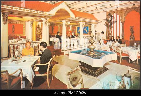 Sheraton-Chicago Hotel, 505 North Michigan Avenue, Illinois, 60611 , Restaurants, Hotels, Tichnor Brothers Collection, Postkarten der Vereinigten Staaten Stockfoto