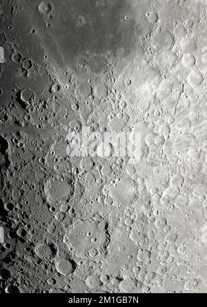 Lunar Oberflächendetails auf transparentem Hintergrund - 3D-Rendering - Karten der NASA Stockfoto