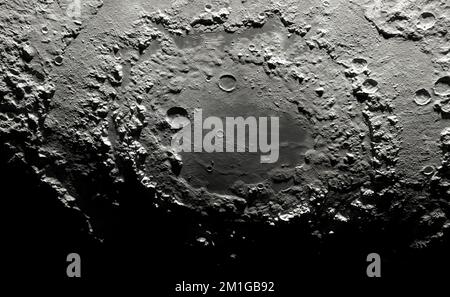 Lunar Oberflächendetails auf transparentem Hintergrund - 3D-Rendering - Karten der NASA Stockfoto