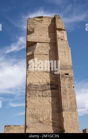 Der Tempel von Haroeris und Sobek in Kom Ombo im Niltal, Oberägypten Stockfoto