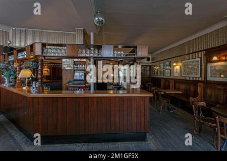 Das Innere des Golden Heart Pub, England, London, Tower Hamlets, Spitafields, Stockfoto