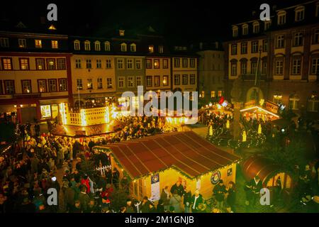 Weihnachtsmarkt in Heidelberg Stockfoto