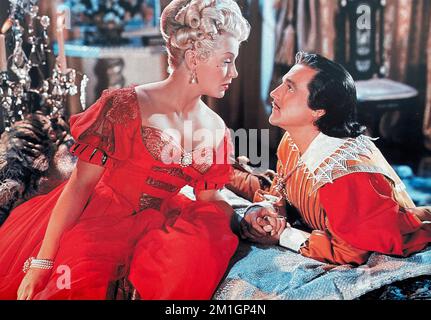 DER 1948-MGM-Film DER DREI MUSKETIERE mit Lana Turner als Mylady, Gräfin Ode Winter und Gene Kelly als d'Artagnan Stockfoto