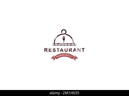 Ein Vektor des Restaurant-Logos mit Gabel. Premium-Qualität Stock Vektor