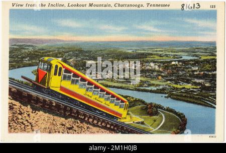 Blick von der Steigung, Lookout Mountain, Chattanooga, Tennessee , Tichnor Brothers Collection, Postkarten der Vereinigten Staaten Stockfoto