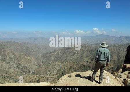 Bergblick auf die Debub-Region Eritrea in Ostafrika Stockfoto