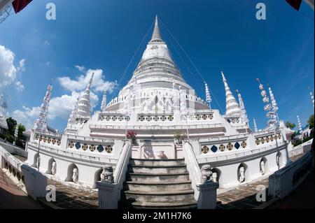 Phra Samut Chedi ist eine wichtige jährliche Veranstaltung in Samut Prakan Provice in der Mitte Thailands. Stockfoto