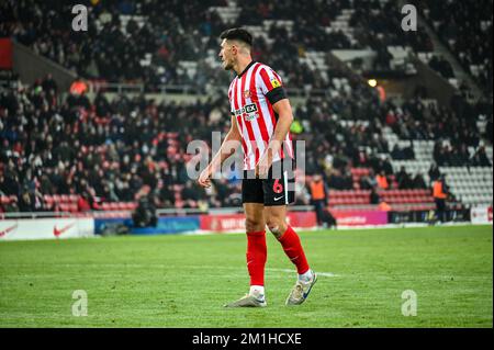 Sunderland AFC-Verteidiger Danny Batth in Aktion gegen West Bromwich Albion bei der EFL-Meisterschaft. Stockfoto