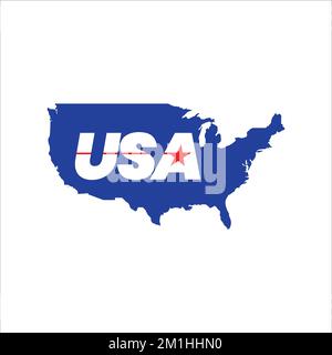 Logo „Made in the USA“, Etiketten und Abzeichen auf weißem Hintergrund Stock Vektor