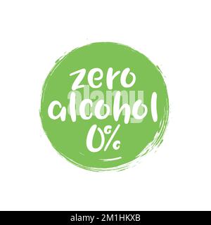 Symbol für alkoholfreie Etiketten. Null-Alkohol-Symbol Apotheke-Symbol Stock Vektor