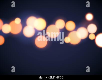 Bokeh-Hintergrund-Effekt-Kreisfokus. Abstrakte Vektorgrafiken Bokeh hellgelb weiche Reflexe Stock Vektor