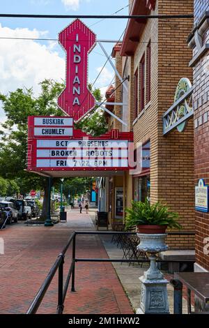Altes Indiana-Schild für Theater in Bloomington Stockfoto