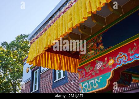 Außenansicht des tibetischen mongolischen buddhistischen Kulturzentrums Stockfoto