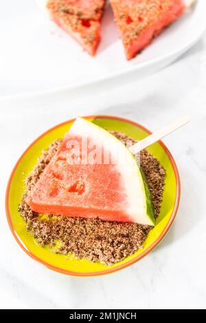 Chili Limette Wassermelone knallt Stockfoto