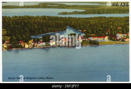 Belgrade Lakes, Maine, Lakes & Ponds, Cities & Towns, Tichnor Brothers Collection, Postkarten der Vereinigten Staaten Stockfoto