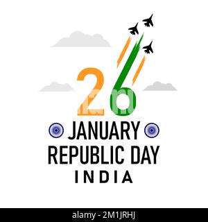 26. januar india republic Day Designkonzept Stock Vektor