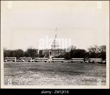 "Alarm America" Konvoi, Zivilverteidigung, Trucks, United States Capitol Washington, D.C. Aufzeichnungen des Amtes für Zivilschutz und Mobilisierung der Verteidigung Stockfoto
