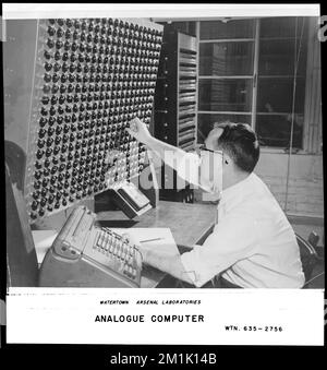 Analogcomputer, Armories, Ordnance Industrie, Computer, Watertown Arsenal Mass. Aufzeichnungen der USA Armee Einsatzbereit Stockfoto