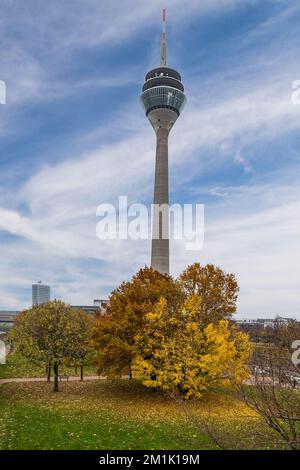 Rheinturm und Medienhafen in Düsseldorf Stockfoto