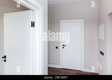 Innenfoto, Wohnung nach neuer Renovierung ohne Möbel im Loft-Stil Stockfoto