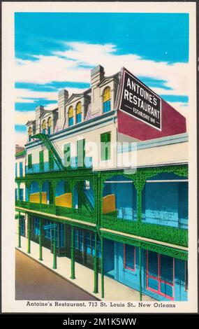 Antoine's Restaurant, 713 St. Louis St., New Orleans, Restaurants, Tichnor Brothers Collection, Postkarten der Vereinigten Staaten Stockfoto