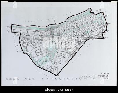 Plan der Gegend vom Mai 1962, Back Bay Boston, Massachusetts, Karten, Fenway Boston, Mass., Karten Norman B. Leventhal Map Center Collection Stockfoto