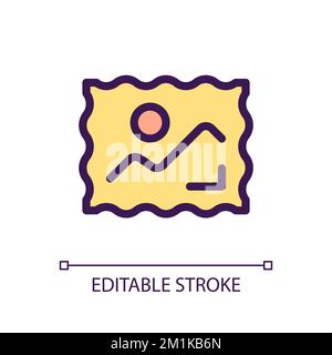 Portostempel Pixel Perfect RGB-Farb-ui-Symbol Stock Vektor