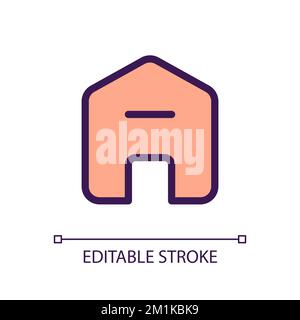 Löschen Sie das Pixel Perfect RGB-Farb-ui-Symbol für Adresspixel Stock Vektor