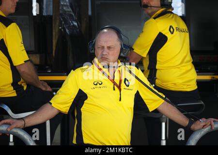 VASSEUR Frederic (Fra) Racing Director Renault Sport Racing F1 Team Ambiance Portrait während der Formel-1-Weltmeisterschaft 2016, Grand Prix in den Vereinigten Staaten von Amerika vom 21. Bis 23. oktober in Austin, Texas, USA - Photo Frederic Le Floch / DPPI. Stockfoto