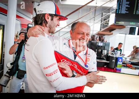 GIOVINAZZI Antonio (ita), Alfa Romeo Racing C38, VASSEUR Frederic, Teamleiter von Alfa Romeo Racing, Portrait während der Formel-1-Weltmeisterschaft 2019, Grand Prix von Österreich von 27. Bis 31. Juni, in Spielberg, Österreich - Photo Florent Gooden / DPPI Stockfoto